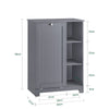 SoBuy BZR105-DG Meuble Bas Armoire à Linge avec Sac à Linge, Coffre à Linge, Porte Vêtement, Corbeille à Linge Sale