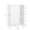 SoBuy BZR105-W Armoire de Salle de Bain avec Paniers à Linge – Meuble Bas de Salle de Bain avec Panier à Abattant et 3 Étagères, Corbeille à Linge Sale, Bois, Blanc, 60x37x86 cm