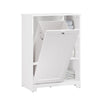 SoBuy BZR105-W Armoire de Salle de Bain avec Paniers à Linge – Meuble Bas de Salle de Bain avec Panier à Abattant et 3 Étagères, Corbeille à Linge Sale, Bois, Blanc, 60x37x86 cm