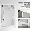 SoBuy BZR105-W Armoire de Salle de Bain avec Paniers à Linge – Meuble Bas de Salle de Bain avec Panier à Abattant et 3 Étagères, Corbeille à Linge Sale, Bois, Blanc, 60x37x86 cm