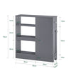 SoBuy BZR106-DG Armoire Étroit Armoire Toilettes WC Compact sur Roulettes Support Papier Toilette Chariot de Stockage Polyvalente