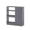 SoBuy BZR106-DG Armoire Étroit Armoire Toilettes WC Compact sur Roulettes Support Papier Toilette Chariot de Stockage Polyvalente