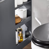 SoBuy BZR106-DG Armoire Étroit Armoire Toilettes WC Compact sur Roulettes Support Papier Toilette Chariot de Stockage Polyvalente