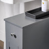 SoBuy BZR106-DG Armoire Étroit Armoire Toilettes WC Compact sur Roulettes Support Papier Toilette Chariot de Stockage Polyvalente