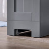 SoBuy BZR106-DG Armoire Étroit Armoire Toilettes WC Compact sur Roulettes Support Papier Toilette Chariot de Stockage Polyvalente