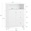SoBuy BZR107-W Meuble de Rangement Salle de Bain, Meuble Demi-Colonne, Meuble Bas, Armoire Toilettes WC, Placard