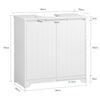SoBuy BZR108-II-W Meuble sous Lavabo de Salle de Bain, Meuble sous évier, Meuble sous Vasque, Meuble évier de Cuisine, Housse Colonne lavabo avec 2 Portes, 60x30x60 cm, Blanc