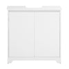 SoBuy BZR108-II-W Meuble sous Lavabo de Salle de Bain, Meuble sous évier, Meuble sous Vasque, Meuble évier de Cuisine, Housse Colonne lavabo avec 2 Portes, 60x30x60 cm, Blanc