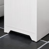 SoBuy BZR109-W Meuble Colonne de Salle de Bain - Armoire Haute de Salle de Bain Étroite avec Étagères Réglables et Compartiment Ouvert - Meuble de Rangement en Bois, Blanc, 30 x 170 x 30 cm