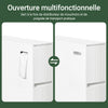 SoBuy BZR111-W Armoire WC Toilettes Compact, Meuble de Rangement Salle de Bain Étroit avec roulettes, Meuble WC 20 cm avec Tiroir en Bois,pour Rangement de Papier Toilette, 60x20x75cm