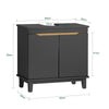 SoBuy BZR113-DG Meuble sous-Lavabo, Meuble sous-Vasque à 2 Portes de Salle de Bain, Placard de Rangement
