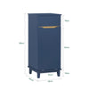SoBuy BZR114-B Armoire à Linge Meuble Bas de Salle de Bain Corbeille à Linge Meuble de Rangement avec 1 Tiroir et 1 Panier à Linge Amovible Bleu