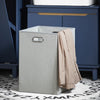 SoBuy BZR114-B Armoire à Linge Meuble Bas de Salle de Bain Corbeille à Linge Meuble de Rangement avec 1 Tiroir et 1 Panier à Linge Amovible Bleu