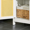SoBuy BZR120-W Meuble Bas de Salle de Bain Armoire Toilette Commode Meuble de Rangementavec 1 Tiroir et 2 Portes