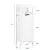 SoBuy BZR122-W Meuble de Salle de Bain avec Panier à Linge – Armoire de Salle de Bain Compacte avec Sac Abattant – Meuble de Rangement Gain de Place en Bois, Blanc, 30 x 90 x 30 cm
