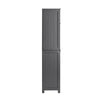SoBuy BZR124-DG Meuble Colonne avec Panier à Linge – Armoire de Salle de Bain Rangement Étroit Étagère de Salle de Bain Petit Meuble WC Placard Gris 40x170x38 cm