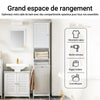 SoBuy BZR124-W Meuble Colonne avec Panier à Linge – Armoire de Salle de Bain Rangement Étroit Étagère de Salle de Bain Petit Meuble WC Placard Blanc 40x170x38 cm