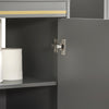 SoBuy BZR129-HG Meuble sous Lavabo, Meuble sous Vasque avec 2 Portes et 2 Étages, Meuble sur Pied de Salle de Bain, Placard Armoire