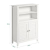 SoBuy BZR13-W Armoire de Salle de Bain – Meuble de Salle de Bain Mince avec Étagères et Portes, Commode de Rangement pour Couloir et Salon en Bois, Gain de Place, Blanc, 60 x 90 x 26 cm