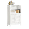 SoBuy BZR13-W Armoire de Salle de Bain – Meuble de Salle de Bain Mince avec Étagères et Portes, Commode de Rangement pour Couloir et Salon en Bois, Gain de Place, Blanc, 60 x 90 x 26 cm