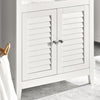 SoBuy BZR13-W Armoire de Salle de Bain – Meuble de Salle de Bain Mince avec Étagères et Portes, Commode de Rangement pour Couloir et Salon en Bois, Gain de Place, Blanc, 60 x 90 x 26 cm