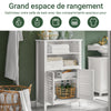 SoBuy BZR13-W Armoire de Salle de Bain – Meuble de Salle de Bain Mince avec Étagères et Portes, Commode de Rangement pour Couloir et Salon en Bois, Gain de Place, Blanc, 60 x 90 x 26 cm