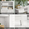 SoBuy BZR13-W Armoire de Salle de Bain – Meuble de Salle de Bain Mince avec Étagères et Portes, Commode de Rangement pour Couloir et Salon en Bois, Gain de Place, Blanc, 60 x 90 x 26 cm