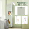 SoBuy BZR137-GR Colonne Salle de Bain étroite avec Sac à Linge Meuble de Salle de Bain Haut avec étagère, Armoire de Rangement Gain de Place pour WC Blanc et Vert 167x31x30cm