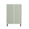 SoBuy BZR138-GR Meuble Bas de Salle de Bain Meuble de Rangement Salle de Bain Placard de Rangement Armoire Toilette avec 1 Compartiment Ouvert, 2 Portes, 60x30x87 cm