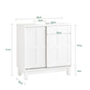 SoBuy BZR142-W Meuble Sous Lavabo Salle de Bain Meuble Sous Vasque Armoire de Rangement pour Vasque