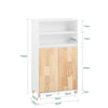 SoBuy BZR143-WN Meuble Bas de Salle de Bain avec Bac à Linge Amovible avec 3 Compartiments et 1 Panier à Linge
