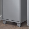 SoBuy BZR147-DG Meuble Colonne Armoire de Salle de Bain Étagère Étroite avec 2 Portes et 2 Compartiments