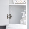 SoBuy BZR147-W Colonne Salle de Bain Haute et Étanche avec Étagères Ouvertes et Portes Meuble de Rangement Salle de Bain Blanc en MDF/PB 30x170x30cm