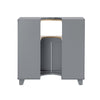 SoBuy BZR148-DG Meuble Sous Lavabo de Salle de Bain, Meuble Sous Vasque à 2 Portes