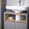 SoBuy BZR148-DG Meuble Sous Lavabo de Salle de Bain, Meuble Sous Vasque à 2 Portes