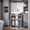 SoBuy BZR148-DG Meuble Sous Lavabo de Salle de Bain, Meuble Sous Vasque à 2 Portes
