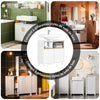 SoBuy BZR148-W Meuble Sous Lavabo de Salle de Bain, Meuble Sous Vasque à 2 Portes