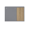 SoBuy BZR149-DG Armoire Murale avec Miroir , Placard de Rangement Suspendu, Meuble Haut Salle de Bain avec Porte et 2 Compartiments Ouverts