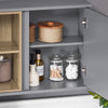 SoBuy BZR149-DG Armoire Murale avec Miroir , Placard de Rangement Suspendu, Meuble Haut Salle de Bain avec Porte et 2 Compartiments Ouverts