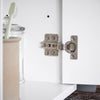 SoBuy BZR149-W Armoire Murale avec Miroir , Placard de Rangement Suspendu, Meuble Haut Salle de Bain avec Porte et 2 Compartiments Ouverts