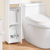 SoBuy BZR151-W Meuble de Salle de Bain pour Espaces Étroits - Armoire Meuble de Rangement Compact avec Étagère Réglable et Tiroir, pour Salle de Bain - Meuble Toilette en Bois, Blanc, 20x20x96 cm