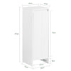 SoBuy BZR154-W Armoire à Linge Meuble Bas de Salle de Bain Corbeille à Linge Meuble de Rangement avec 1 Panier à Linge Amovible