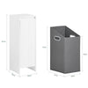 SoBuy BZR154-W Armoire à Linge Meuble Bas de Salle de Bain Corbeille à Linge Meuble de Rangement avec 1 Panier à Linge Amovible