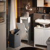 SoBuy BZR154-W Armoire à Linge Meuble Bas de Salle de Bain Corbeille à Linge Meuble de Rangement avec 1 Panier à Linge Amovible