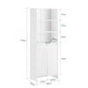 SoBuy BZR155-W Meuble Colonne Salle de Bain avec Panier à Linge – Armoire Haute Étroit avec Portes et Étagères Ouvertes – Meuble Rangement WC Blanc 60x30x171cm