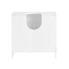 SoBuy BZR157-W Meuble sous Lavabo Salle de Bain Meuble de Rangement avec Étagères Ajustables, Résistant à l'Humidité, Idéal pour Petites Salles de Bain, Blanc, MDF 60x61x30cm