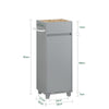 SoBuy BZR159-DG Armoire à Linge Meuble Bas de Salle de Bain Corbeille à Linge Meuble de Rangement