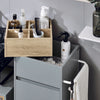 SoBuy BZR159-DG Armoire à Linge Meuble Bas de Salle de Bain Corbeille à Linge Meuble de Rangement