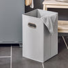 SoBuy BZR159-DG Armoire à Linge Meuble Bas de Salle de Bain Corbeille à Linge Meuble de Rangement