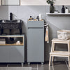 SoBuy BZR159-DG Armoire à Linge Meuble Bas de Salle de Bain Corbeille à Linge Meuble de Rangement